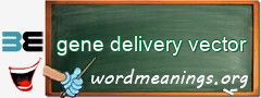 WordMeaning blackboard for gene delivery vector